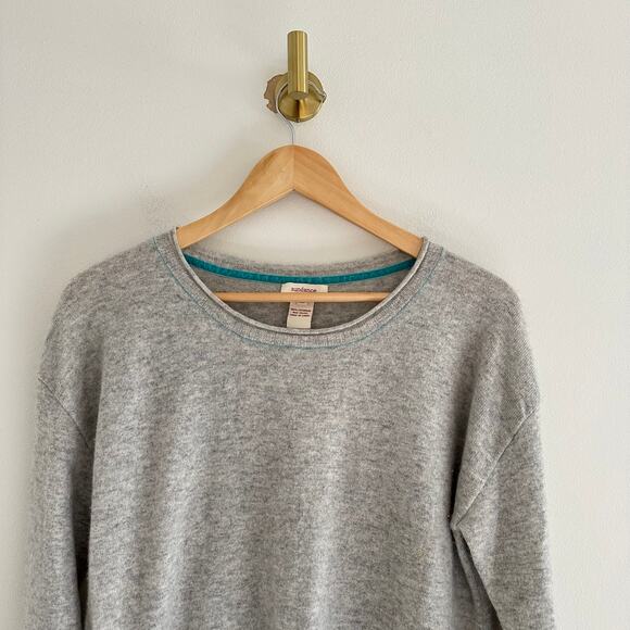 Sundance Cashmere Front Pockets Pullover Sweater Gray XS - Picture 3 of 7